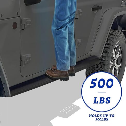 7" Running Boards for 2018-2025 Jeep Wrangler JL 4 Doors - Side Steps, Nerf Bars for Truck in Kuwait