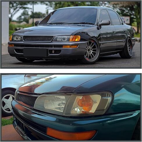 Spec-D Tuning JDM Black Front Bumper Mesh Hood Grille Compatible with 1993-1997 Toyota Corolla in Saudi Arabia