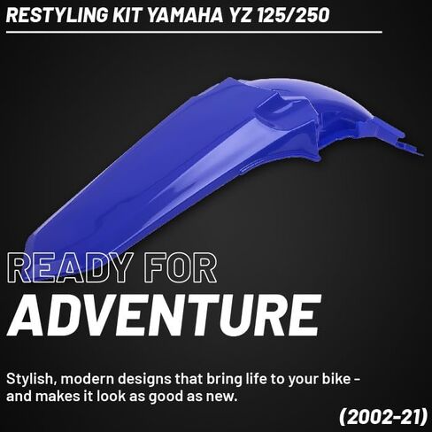 مجموعة إعادة تصفيف Polisport Motocross (MX) للدراجة الترابية Yamaha YZ 125/250 (2002-21) - جودة OEM، متينة ومرنة ومثالية - أزرق/أبيض/أسود in Saudi Arabia