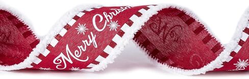 WRAPAHOLIC Wired Christmas Holiday Ribbon - Pink Snowflake Ribbon with Wired Edge - 2.5 inch x 5 Yard Each Roll in Kuwait