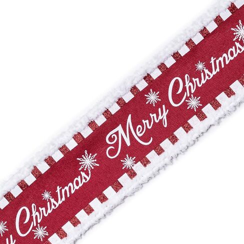 WRAPAHOLIC Wired Christmas Holiday Ribbon - Pink Snowflake Ribbon with Wired Edge - 2.5 inch x 5 Yard Each Roll in Kuwait