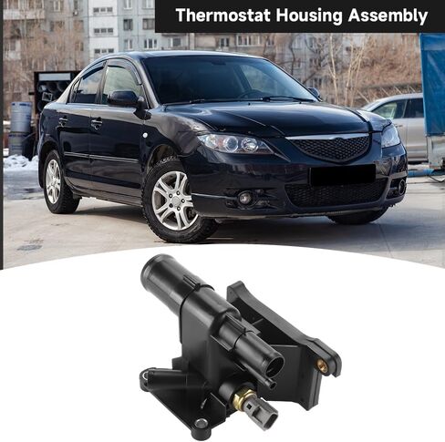 مجموعة مبيت منظم حرارة سائل تبريد المحرك - متوافقة مع Mazda 3 S، i 2.0L L4 - Gas، 2.5L L4 - Gas 2006-2013 - استبدال الجزء LF941517Z، 902690 in Saudi Arabia