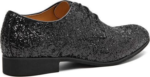 Men's Glitter Oxford Dress Shoes Loafer Burgundy, Lace-up Design,Sparkly Glitter Encrusted for Wedding Prom Black Golden Silver Wine red in Saudi Arabia
