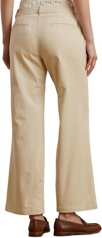 Lauren Ralph Lauren Women's Cotton Twill Wide Leg Pants in Saudi Arabia