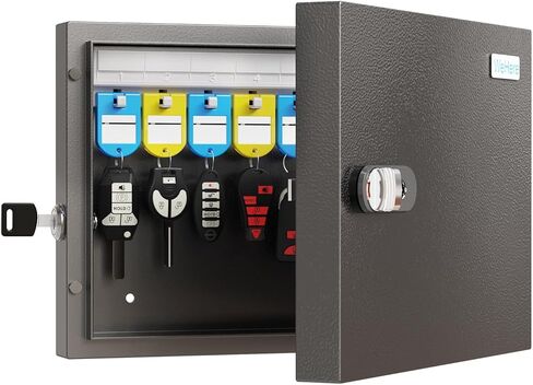 WeHere Key Lock Box Wall Mount, 16 Key Cabinet with Combination Lock & Key Tags, Digital Code Key Organizer Security Storage Lockbox, Key Management for Garage,Office,Holtel,Home in Kuwait