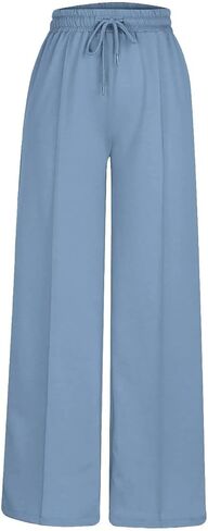 Baggy Sweatpants for Women Elastic Waisted Wide Leg Sweat Pants 2025 Fall Fashion Outfits Casual Loose Joggers in Saudi Arabia