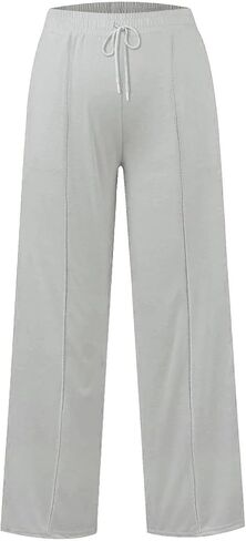Baggy Sweatpants for Women Elastic Waisted Wide Leg Sweat Pants 2025 Fall Fashion Outfits Casual Loose Joggers in Saudi Arabia