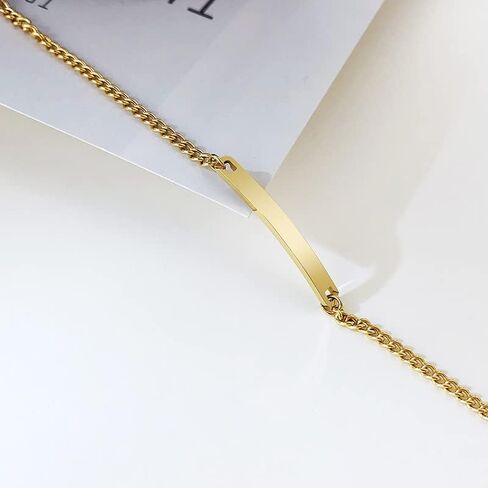 Gamtic Customize ID Bracelets Gift for Couples - His & Her Matching Bracelet, Men Women Promise Cuban Chain Bracelet in Kuwait