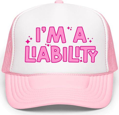 Trendy I'm A Liability Trucker Hat Foam Front Classic 5 Panel Mesh Snapback in Saudi Arabia