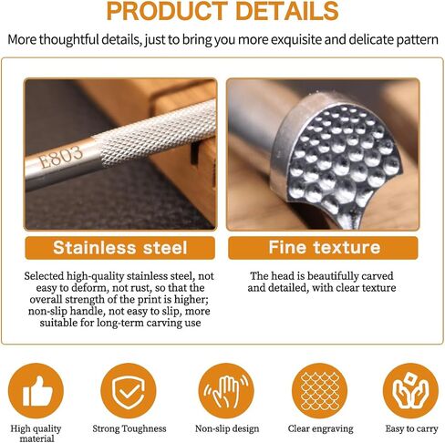 Leather Craft Stamping Tool,Waistline Braided Patterns Leather Craft Stamping Tool with 304 Stainless Steel #BL311 in Saudi Arabia