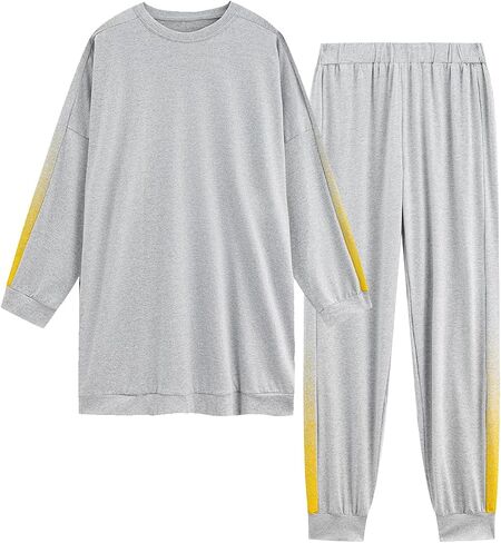 Womens Muslim Tracksuit Set Crew Neck Sweatsuits Simple Training Dubai Style Sweatpants in Kuwait