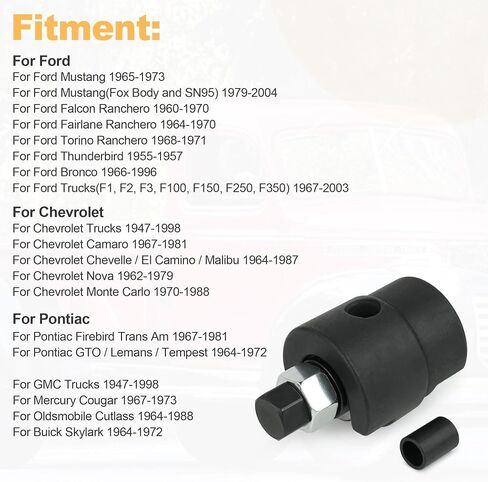 Alternator Power Steering Pump Pulley Puller Remover Installer Tool Fits 1-1/8", 1-1/4", 1-5/16", 1-3/8" Press-Fit Hubs Compatible with Ford Chevy Trucks in Saudi Arabia