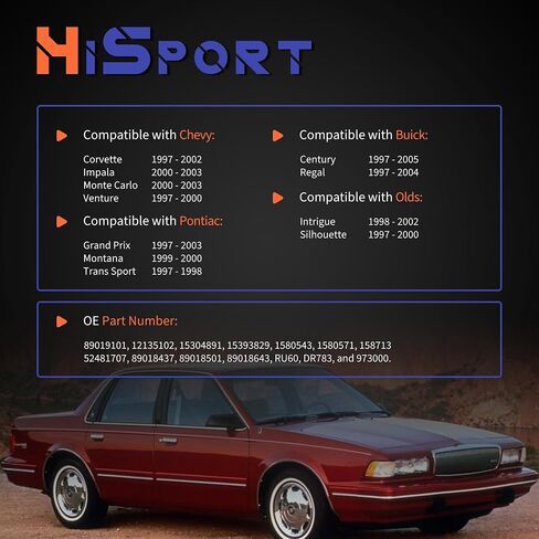 HiSport HVAC Fan Blower Motor Resistor 89019101 973-000 Compatible with Buick Century Rega & Chevy Corvette Impala Monte Venture & Olds Intrigue Silhouette & Pontiac Grand Prix Montana Trans Sport in Saudi Arabia