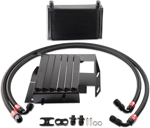 G-PLUS 25 Row Engine Oil Cooler Bolt on Upgrade Kit Fit For BMW 3 Series 335I E90 E92 E93 N54 2007-2011 Aluminum Engine Transmission Oil Cooler Kit Black in Saudi Arabia