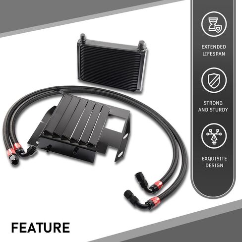 G-PLUS 25 Row Engine Oil Cooler Bolt on Upgrade Kit Fit For BMW 3 Series 335I E90 E92 E93 N54 2007-2011 Aluminum Engine Transmission Oil Cooler Kit Black in Saudi Arabia