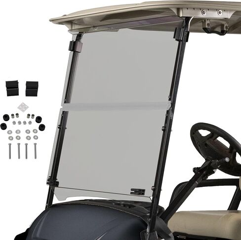 ProFX Golf Cart Windshield Compatible with Yamaha Drive2 | Tinted Fold Down Bolt-On Design | Fits 2017+ Drive2 Models | Made in America in Kuwait