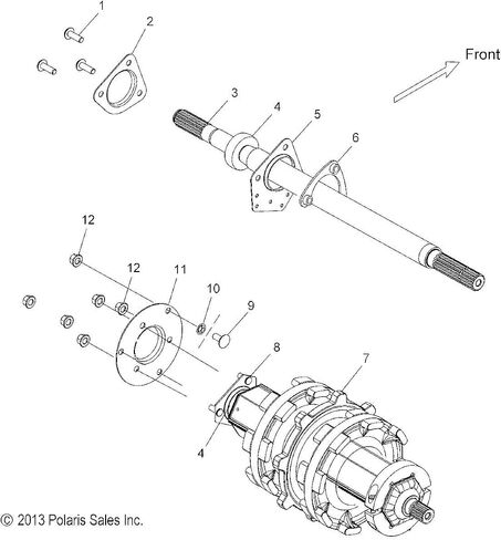 Polaris Tubular Drive Shaft Bond with Collar Assembly, Genuine OEM Part 1590523, Qty 1 in Saudi Arabia