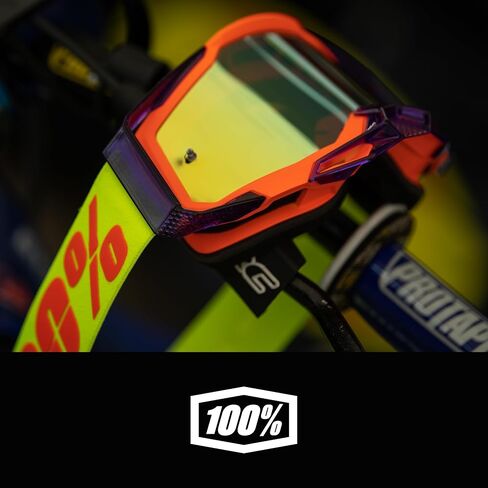 نظارات 100% Racecraft 2 للدراجات الجبلية والموتوكروس - نظارات واقية لسباقات MX وMTB (ترينيداد - عدسات شفافة) in Saudi Arabia