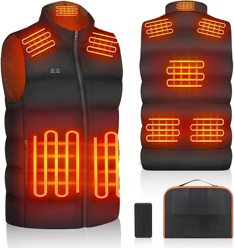 Heated Vest for Men and Women with Battery Pack, Lightweight Washable 8 Heating Zones 3 Heating Levels Heating Vest in Saudi Arabia