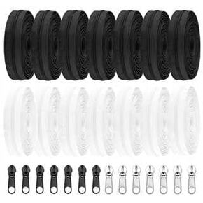 Sawoake 15 Yards Bulk Zipper, (#3) Zippers for Sewing, 5 Kinds of Blue Colors,Zipper by The Yards, Sewing Zipper with 25PCS Zipper Sliders for DIY Sewing Craft Bags in Kuwait