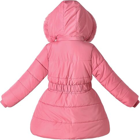 Girls Winter Coats Kids Puffer Jackets Fleece Lined Warm Snow Clothes With Hood in Kuwait