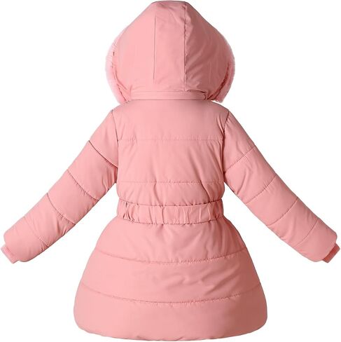 Girls Winter Coats Kids Puffer Jackets Fleece Lined Warm Snow Clothes With Hood in Kuwait