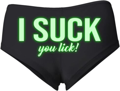 Wild Bobby Glow in the Dark Underwear Collection Sexy Naughty Slutty Women's Cotton Spandex Booty Shorts in Saudi Arabia