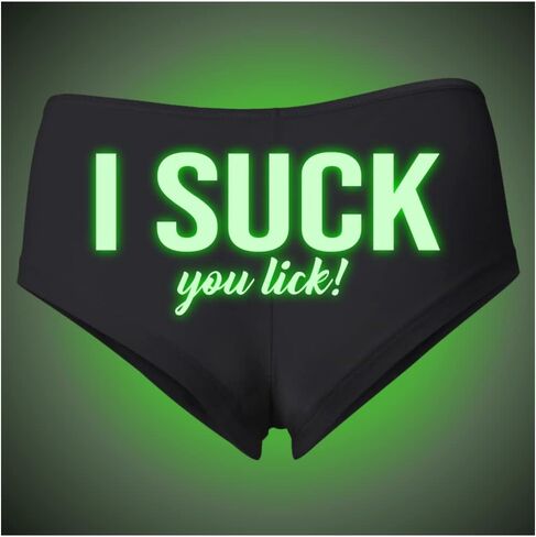 Wild Bobby Glow in the Dark Underwear Collection Sexy Naughty Slutty Women's Cotton Spandex Booty Shorts in Saudi Arabia