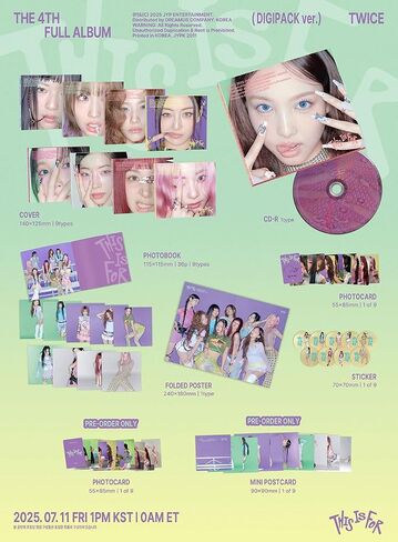 الألبوم الرابع الكامل لـ TWICE [هذا من أجل] إصدار DIGIPACK إصدار عشوائي (1ea) in Saudi Arabia