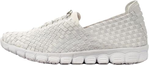 Zee Alexis Women's Danielle Breathable Lightweight Flexible Casual Comfortable Slip-On No-Tie Elastic Laces Woven Sneakers in Kuwait