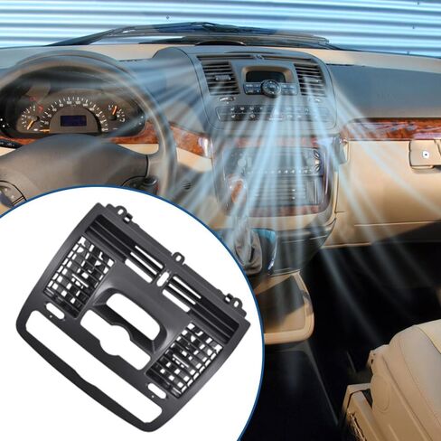 Front Center Console Air Vent, Replaces 636 680 1000, 639 680 0107, Compatible with Mercedes-Benz Viano W636 2004-2015, 1 pc in Saudi Arabia