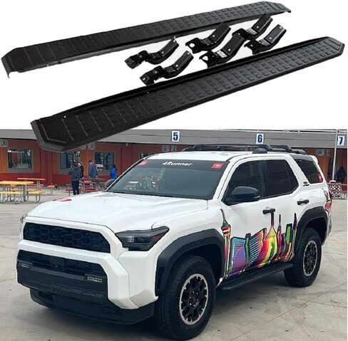 يناسب تويوتا 4 رانر N500 2025 2026 2 قطعة خطوات جانبية لوحات الجري قضبان Nerf in Kuwait