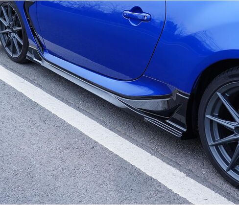 IKON MOTORSPORTS، تمديد التنانير الجانبية متوافق مع 2022-2025 Subaru BRZ & Toyota GR86، JDM Style PP بولي بروبيلين من ألياف الكربون المطبوعة لوحة الروك الفاصل الجانبي أسفل الجسم 4 قطع in Saudi Arabia