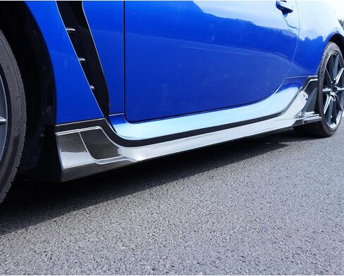 IKON MOTORSPORTS، تمديد التنانير الجانبية متوافق مع 2022-2025 Subaru BRZ & Toyota GR86، JDM Style PP بولي بروبيلين من ألياف الكربون المطبوعة لوحة الروك الفاصل الجانبي أسفل الجسم 4 قطع in Saudi Arabia