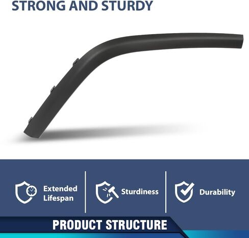 PIT66 Wheel Arch Trim Rear Right Passenger Side Compatible with Jeep Grand Cherokee 2011-2021 1MP34RXFAH, CH1791103 Black in Kuwait