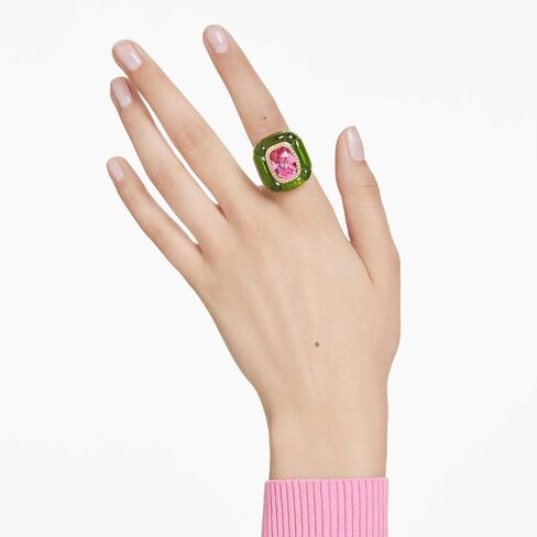 Swarovski Dulcis Cocktail Ring, Cushion Cut, Pavé, Multicolored in Saudi Arabia