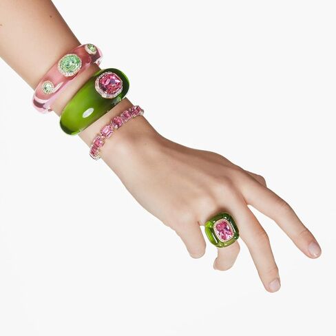 Swarovski Dulcis Cocktail Ring, Cushion Cut, Pavé, Multicolored in Saudi Arabia