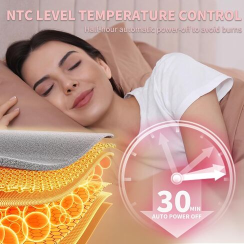 Portable Cordless Heating Pad for Cramps, 6 Heat Levels and 6 Massage Modes, 5000mAh, Auto Shut-Off, NTC Temp Control, Belly and Back Heating Pad, Gifts for Women and Girls (Pink) in Saudi Arabia