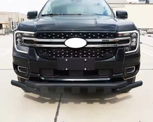 Fits For Ford Ranger T9 2023-2025 Front Bumper Rear Skid Plate Bumper Guard Bar Trim Cover Aluminum in Saudi Arabia