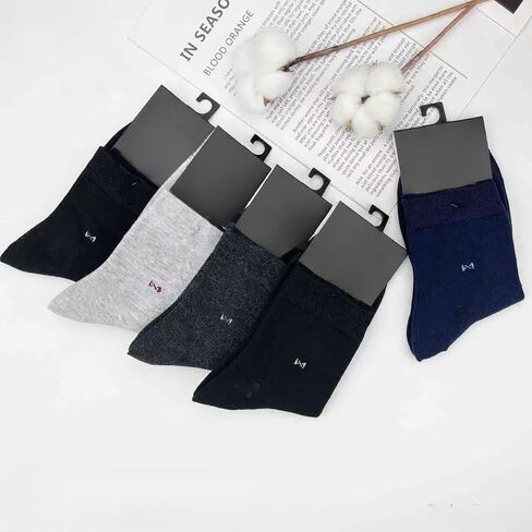 10-Pair Mens Socks Dress Crew Soft and Breathable Men's Crew Socks Trendy for Leather Shoes Sneaker Fashion Shoes Canvas Shoes in Saudi Arabia