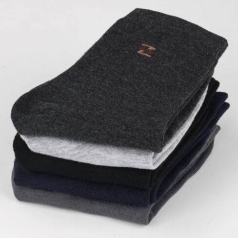 10-Pair Mens Socks Dress Crew Soft and Breathable Men's Crew Socks Trendy for Leather Shoes Sneaker Fashion Shoes Canvas Shoes in Saudi Arabia