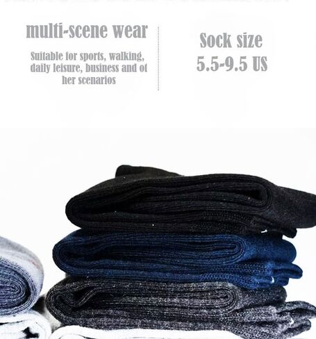 10-Pair Mens Socks Dress Crew Soft and Breathable Men's Crew Socks Trendy for Leather Shoes Sneaker Fashion Shoes Canvas Shoes in Saudi Arabia