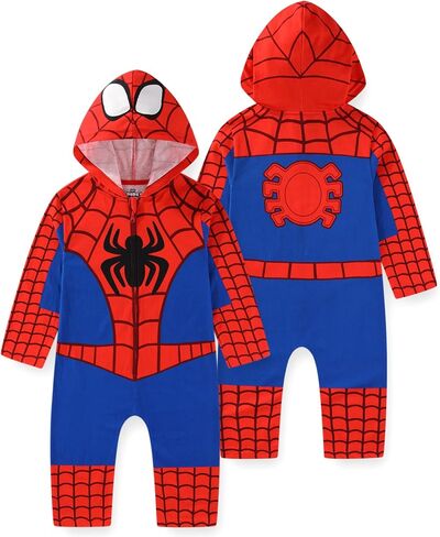 Marvel Spider-Man Boys Cosplay Hooded Coverall for Toddler in Saudi Arabia