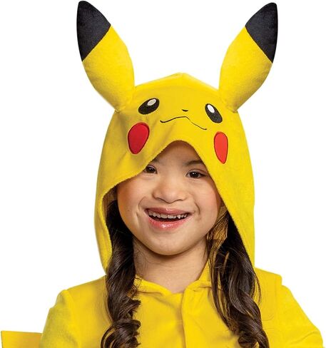 Disguise Pikachu Costume for Kids, Official Adaptive Pokemon Pikachu Hooded Jumpsuit in Saudi Arabia
