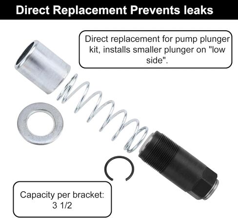 Floor Jack Replacement Parts, Jack Replacement Piston Pump Plunger Kit Carbon Steel Bigger & Smaller Pump Body Spring Repair Kit with Washers & Retaining Ring for 3/4 Ton Hydraulic Systems in Saudi Arabia