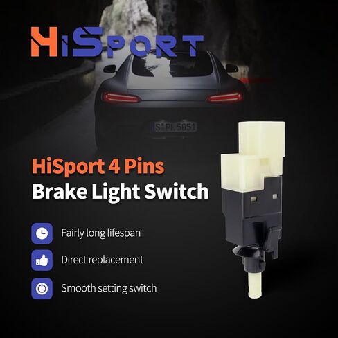 مفتاح ضوء الفرامل HiSport 4Pin متوافق مع Mercedes-Benz Sprinter 2500 3500 2010-2022 CLS63 AMG CLS550 2007-2011 E320 E350 E550 E63 AMG 2007-2009، يستبدل 0015454409 in Saudi Arabia