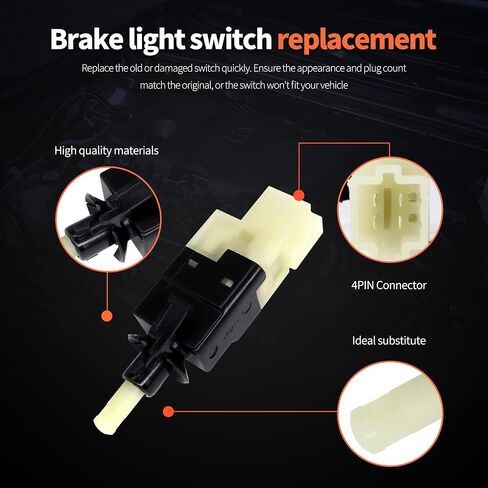 مفتاح ضوء الفرامل HiSport 4Pin متوافق مع Mercedes-Benz Sprinter 2500 3500 2010-2022 CLS63 AMG CLS550 2007-2011 E320 E350 E550 E63 AMG 2007-2009، يستبدل 0015454409 in Saudi Arabia