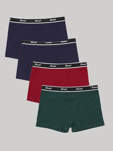 4 Pack Boy Shorts Underwear for Women High Waisted Cotton Panties Stretch Briefs S-XL in Saudi Arabia
