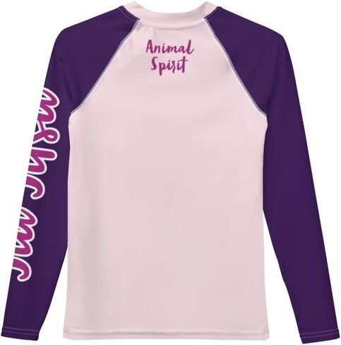 Generic Youth No Gi Jiu Jitsu Girls Rash Guard Butterfly Purple - BJJ, MMA, Wrestling, Kids in Saudi Arabia