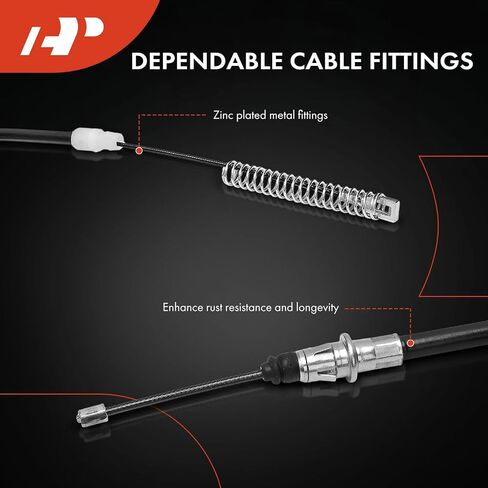 A-Premium Rear Side Parking Brake Cable Assembly Compatible with Chevrolet & GMC Models: Silverado 1500, Silverado 2500 HD 3500 HD, Sierra 1500, Sierra 2500 HD 3500 HD, Standard Cab Pickup, 2-PC Set in Saudi Arabia
